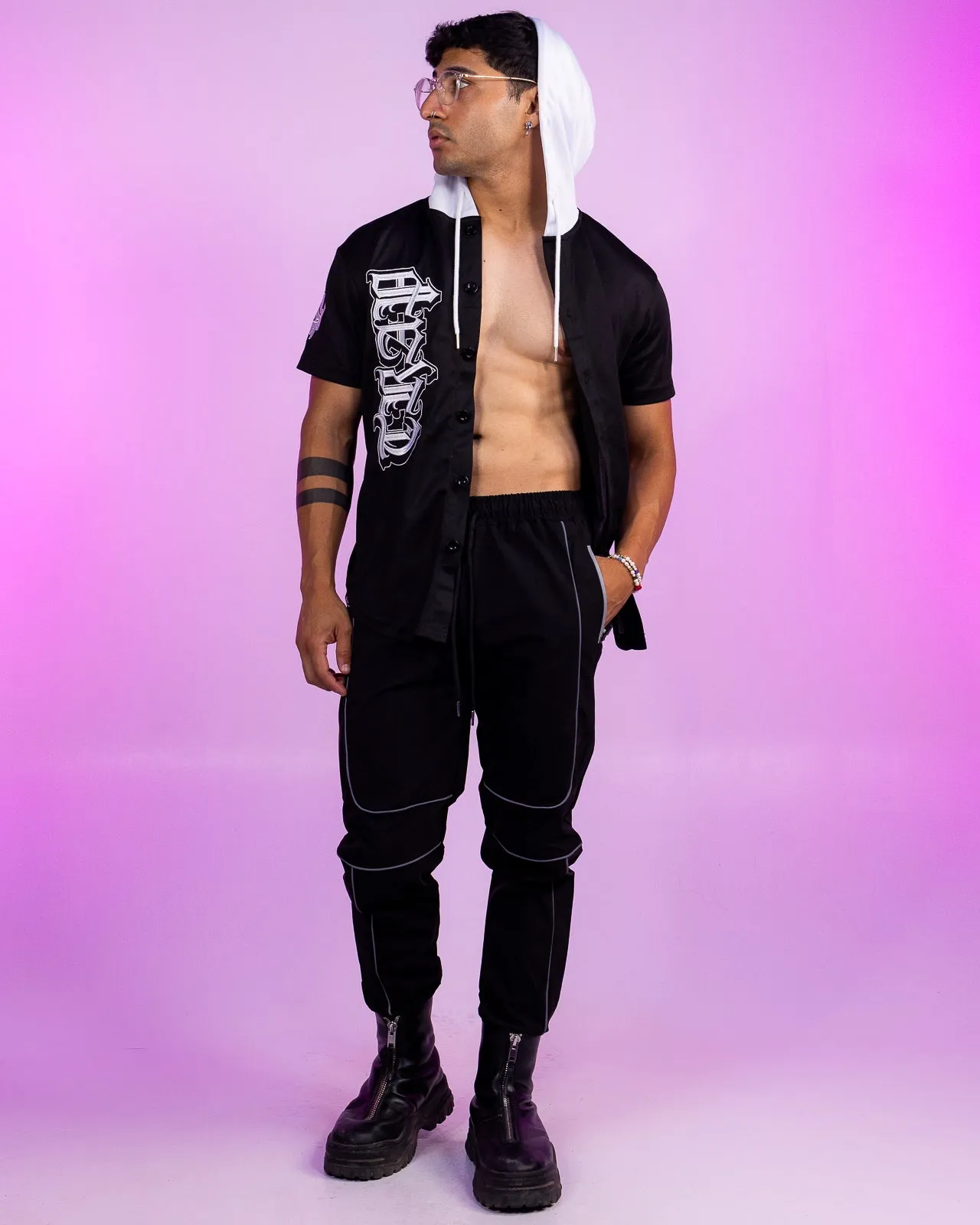 Trap Hooded Baseball Jersey