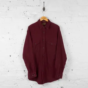 Vintage Felt Feel Shirt - Burgundy - L