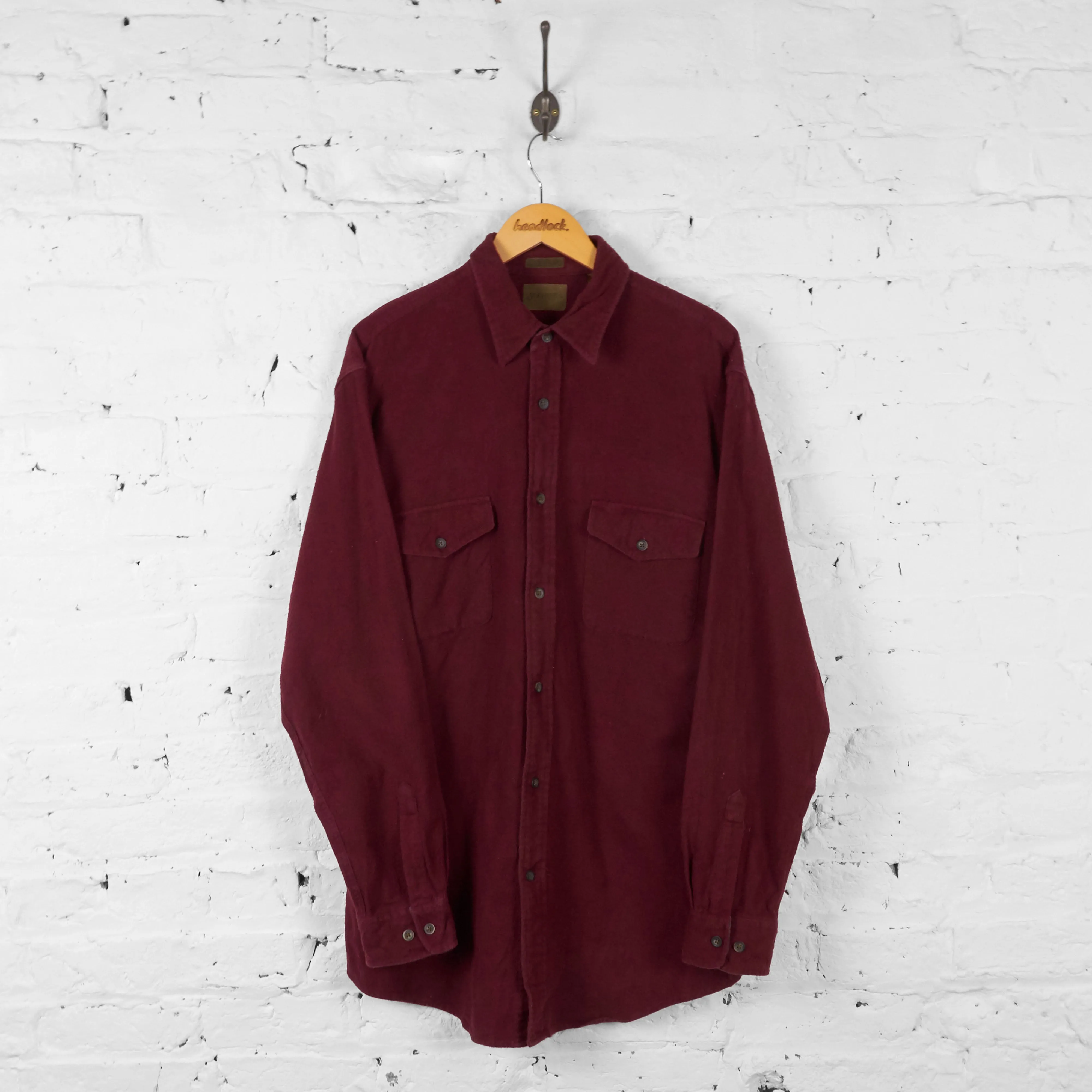 Vintage Felt Feel Shirt - Burgundy - L