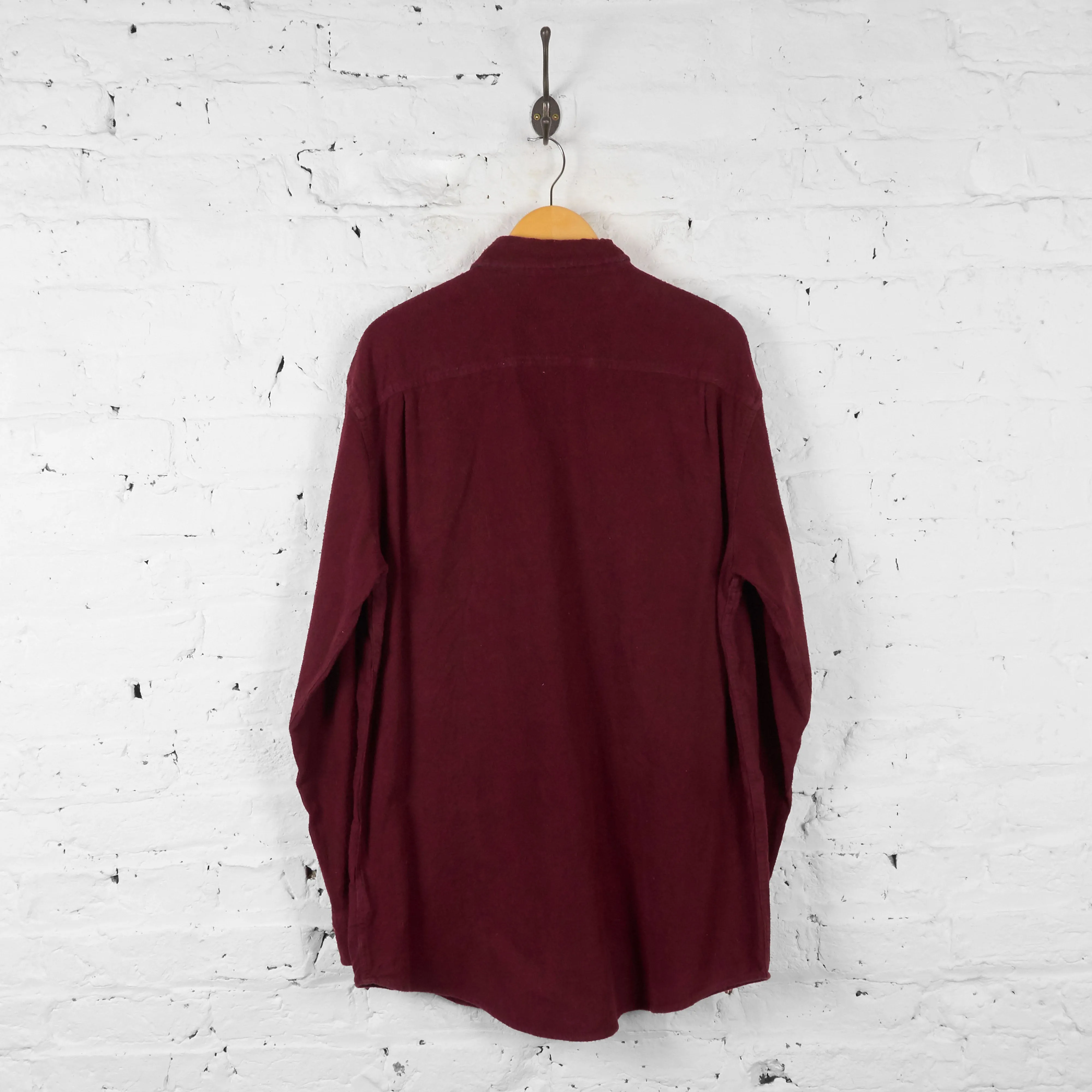 Vintage Felt Feel Shirt - Burgundy - L