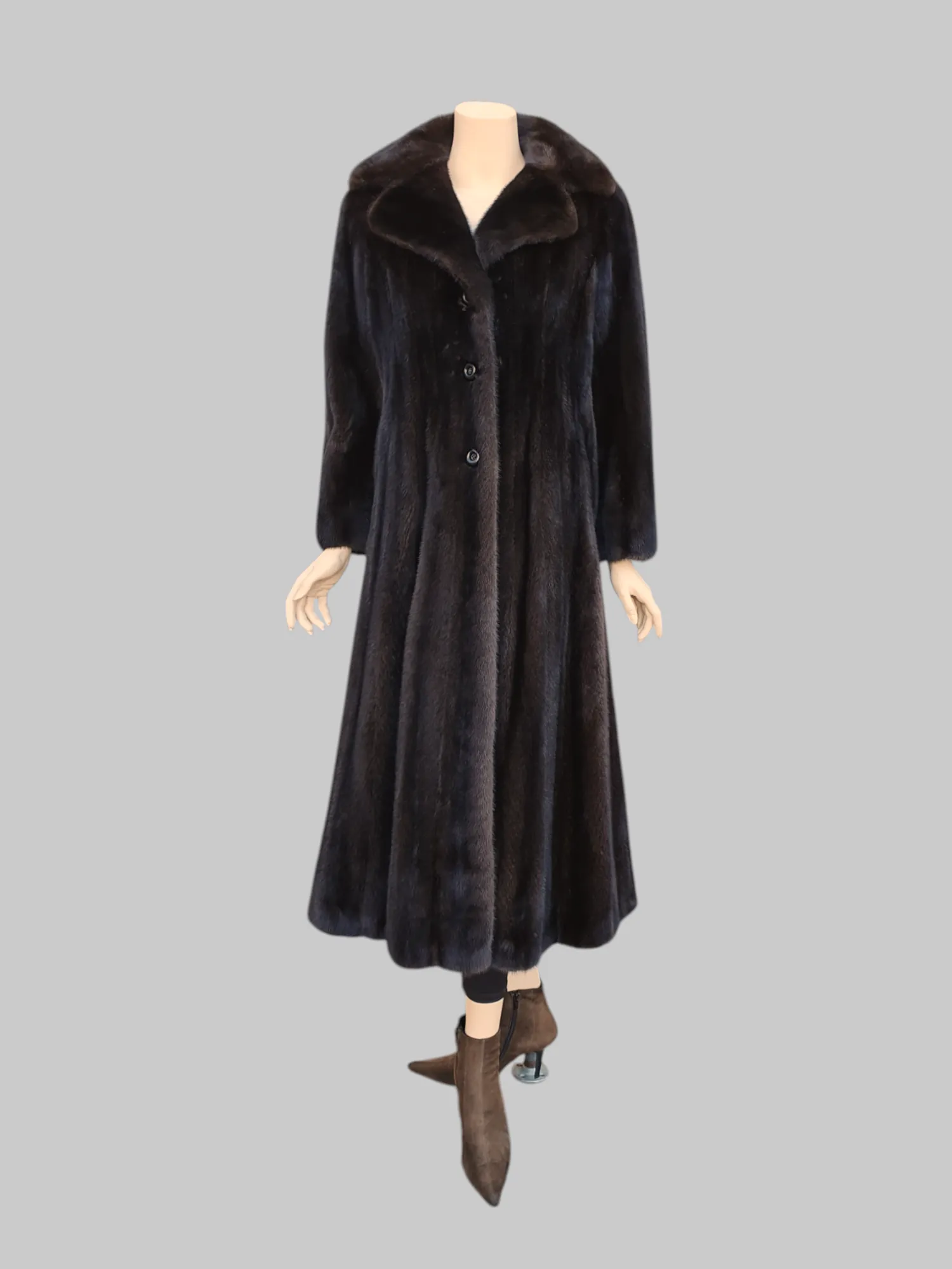 Vintage Neiman Marcus Dark Mink Coat -Small