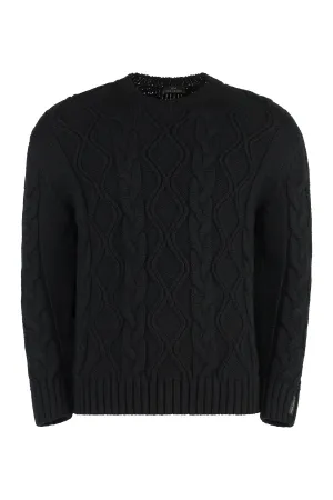virgin wool crew-neck sweater