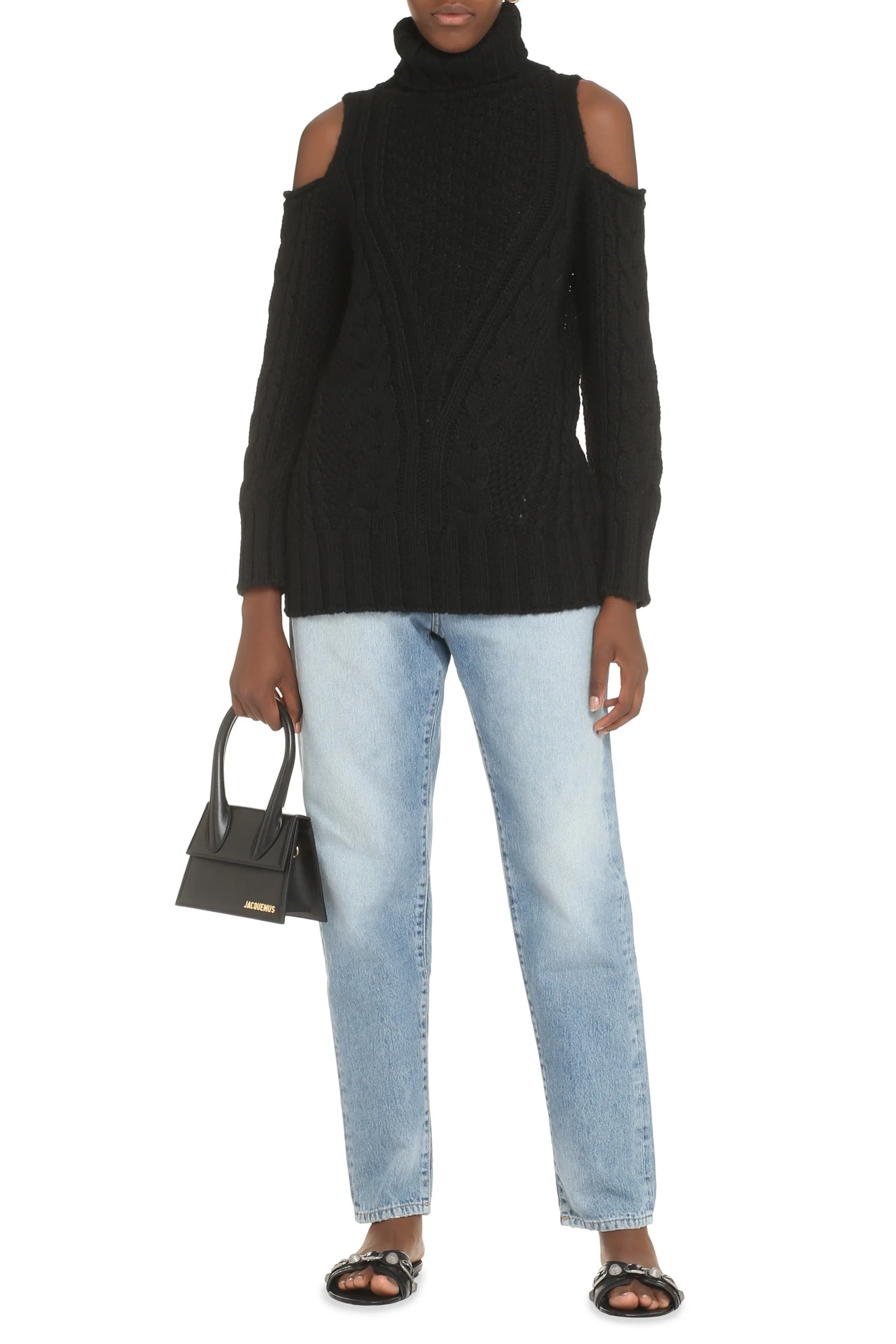 Wool blend turtleneck sweater
